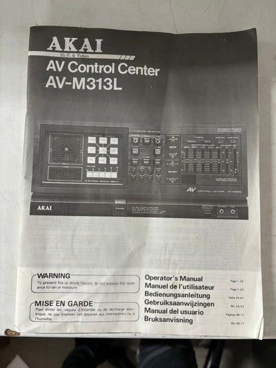 Akai AV-M313L AV Control Center User Manual