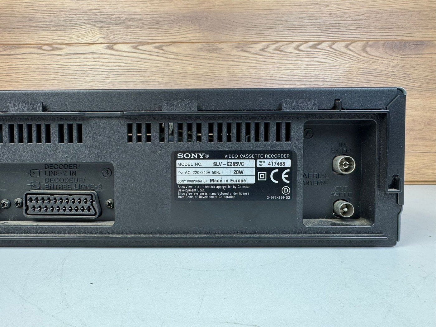 Sony SLV-E285 Video Cassette Recorder VHS Lees Beschrijving!