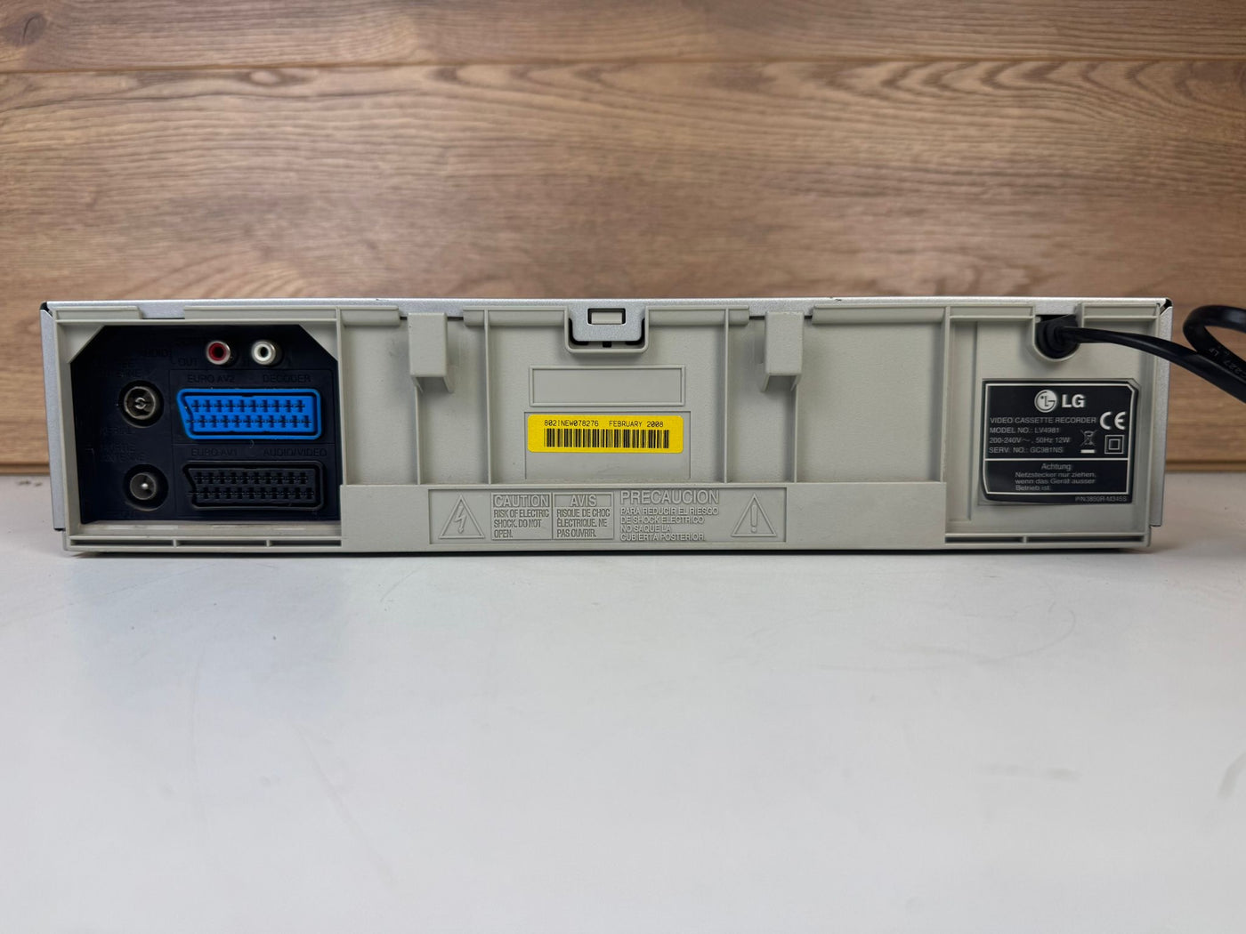 LG LV4981 Video Cassette Recorder VHS Speler