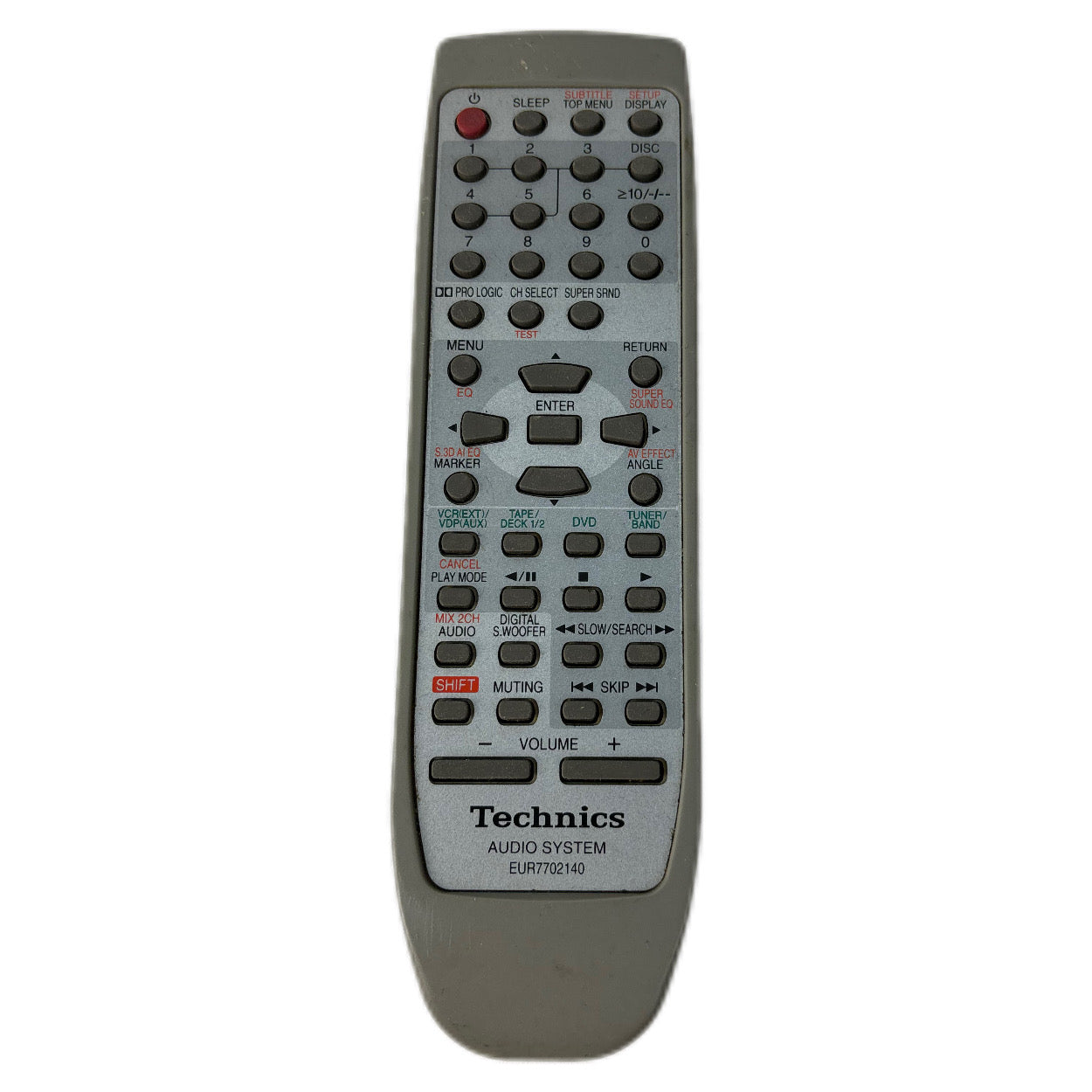 Tecnics eur7702140 Remote Control