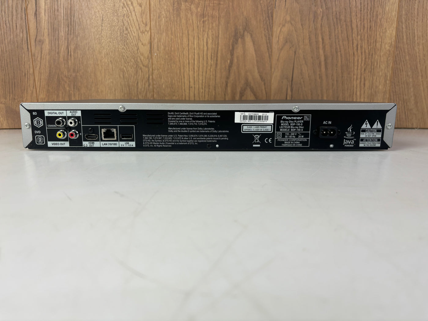 Pioneer BDP-150 Blu-Ray Disc Player