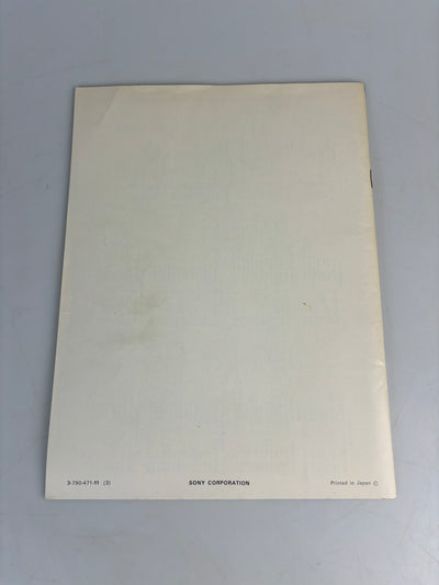 Sony TC-377 Instruction Manual