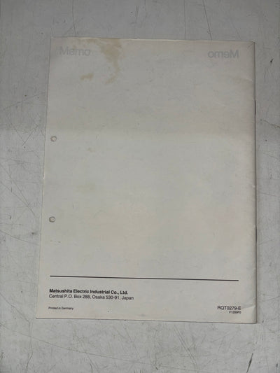 Technics SL-P477A Compact Disc Player User Manual