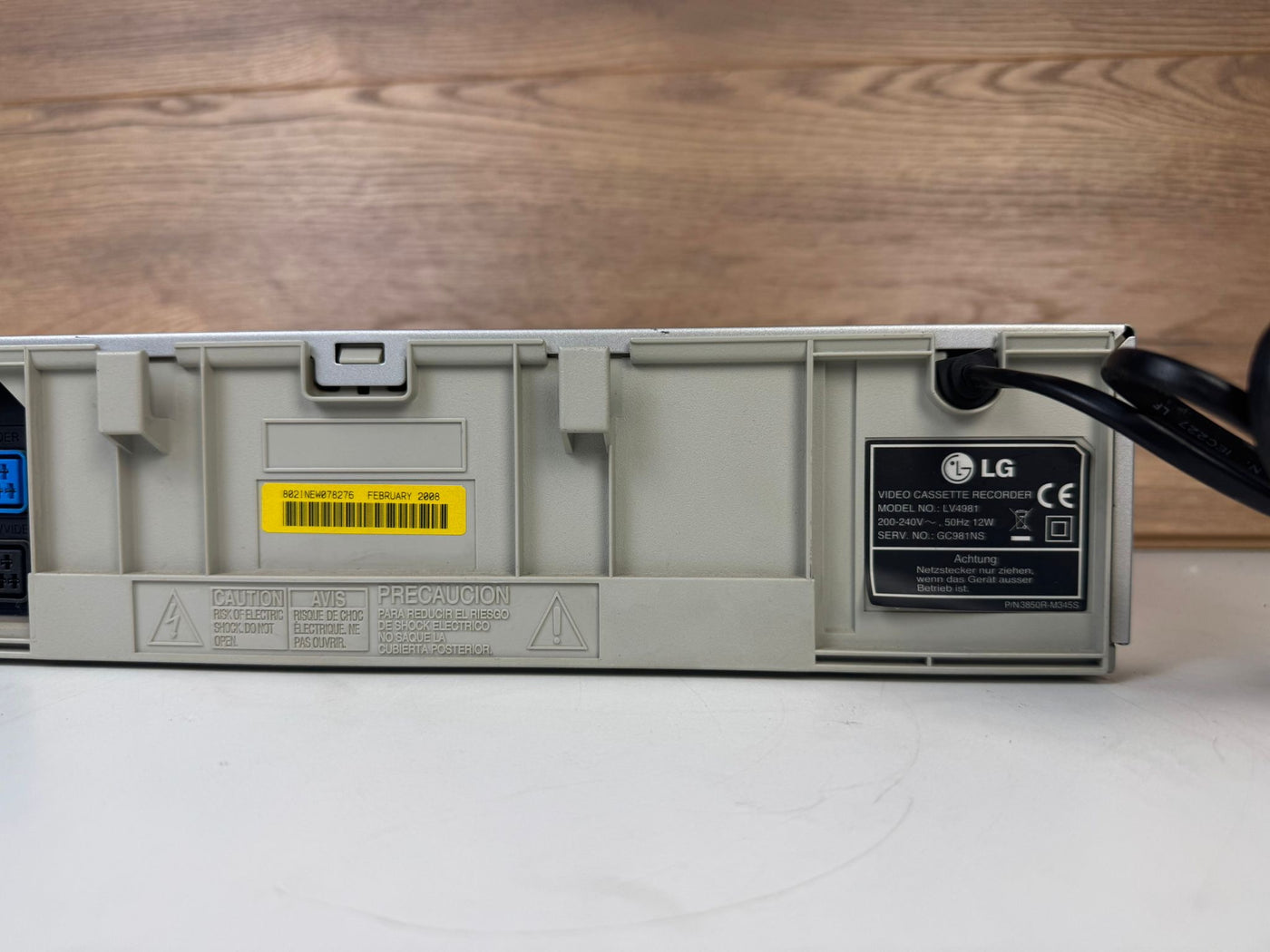LG LV4981 Video Cassette Recorder VHS Speler