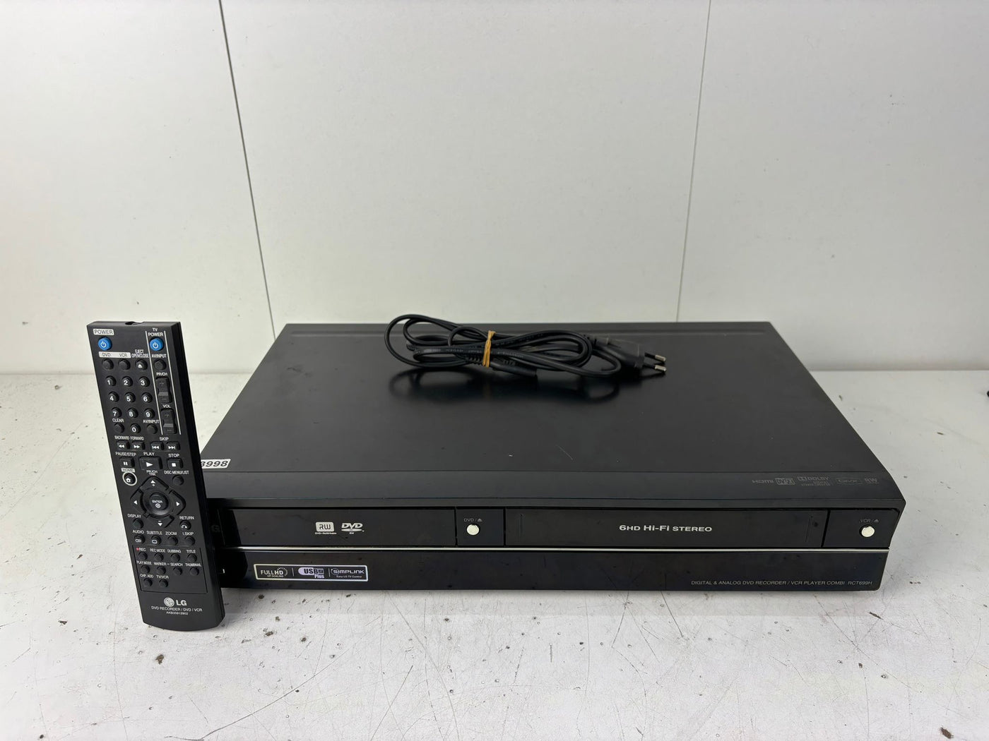 LG RCT699H DVD / VHS Combi Recorder | With Remote
