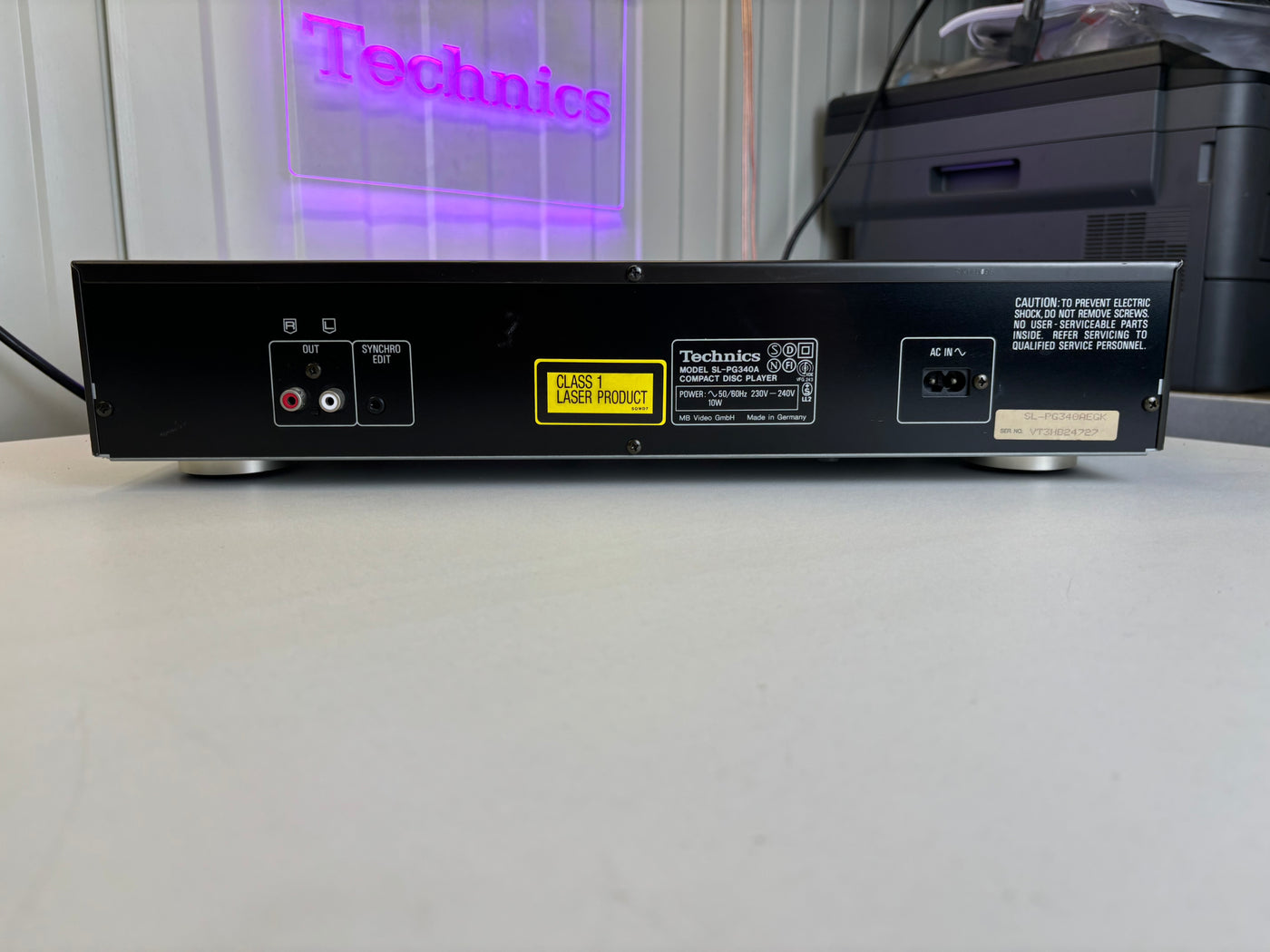 Technics SL-PG340A Compact Disc Player