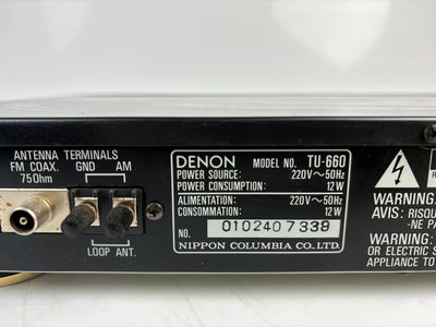 Denon TU-660 AM/FM Stereo Tuner