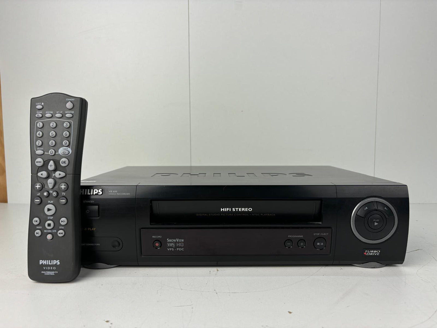 Philips VR600 Video Recorder VHS With Remote