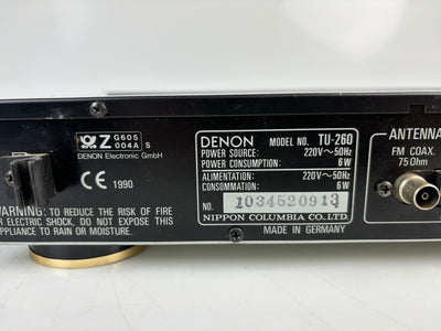 Denon TU-260 AM/FM Stereo Tuner