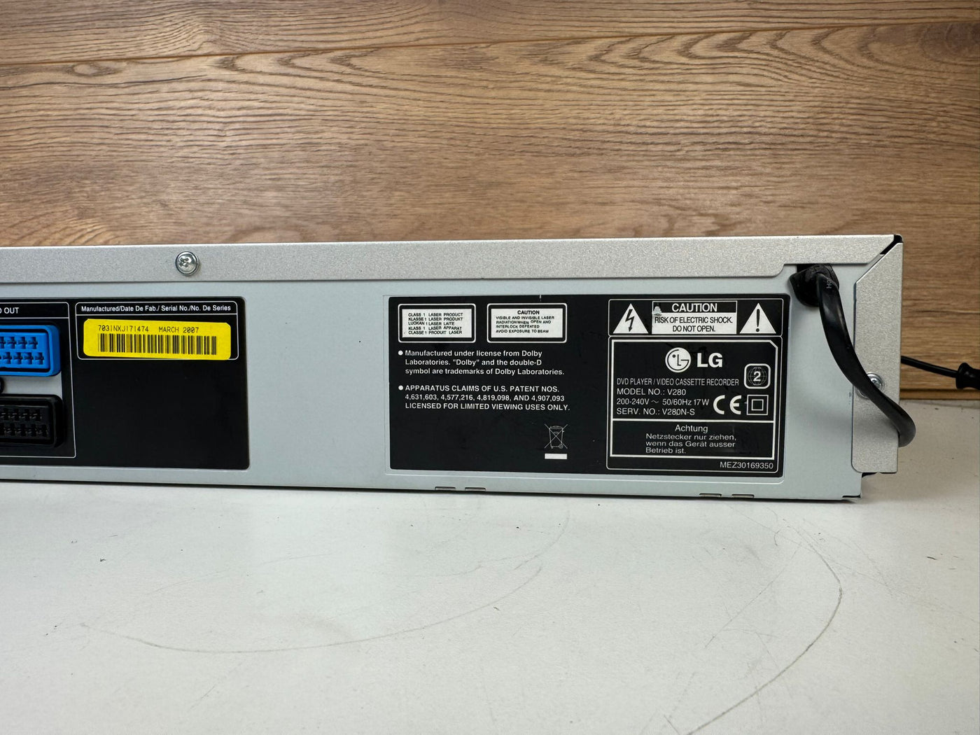 LG V280 Video / VHS Combi Recorder Met Afstandsbediening!