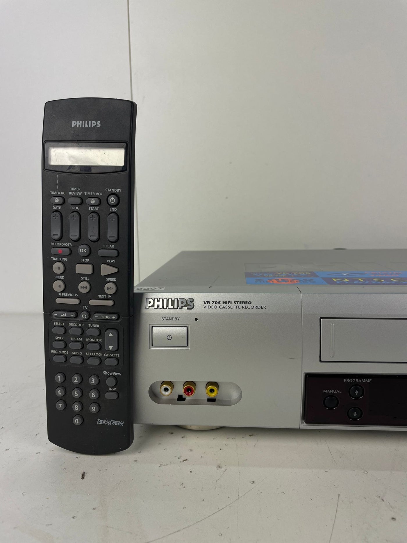 Philips VR 705 Hifi Stereo Video Cassette Recorder VHS | With Remote