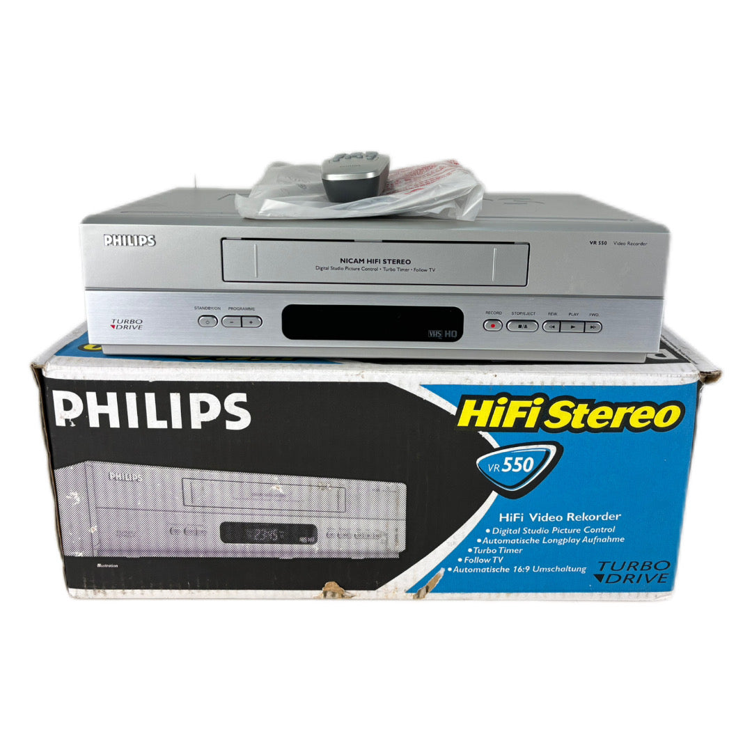 Philips VR550 VHS Videorecorder - ZGAN - In Doos