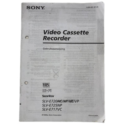 Sony SLV-E720 / SLV-E725NP / SLV-E717VC Video Cassette Recorder User Manual