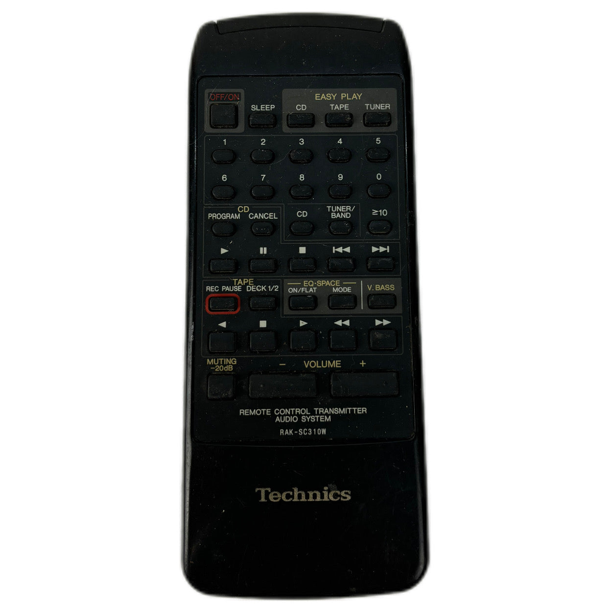 Technics rak-sc310w Remote Control