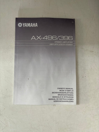 Yamaha AX-496/396 Stereo Amplifier User Manual