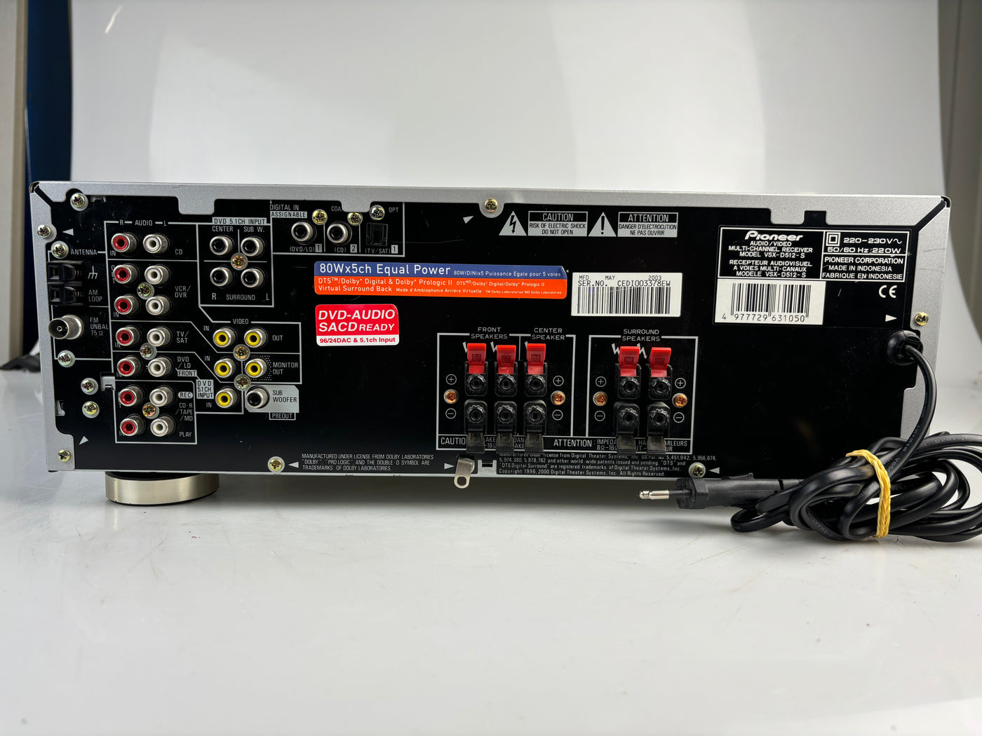 Pioneer VSX-D512 Audio / Video Multi Channel Receiver