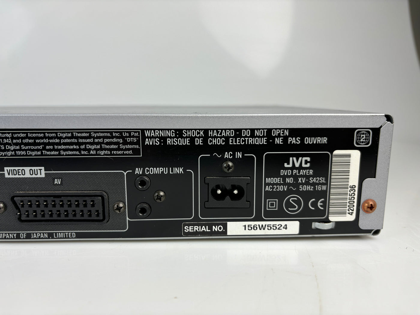 JVC XV-S42SL DVD Player
