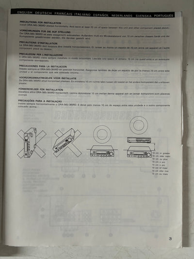 Dekon DRA-565RD / 365RD AM/FM Stereo Receiver User Manual