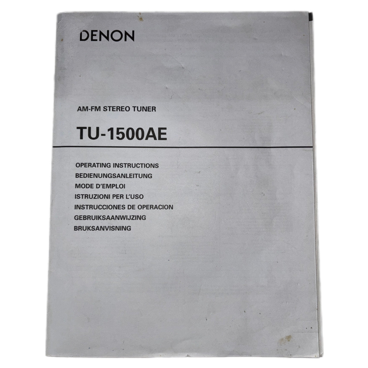 Denon TU-1500AE AM/FM Stereo Tuner User Manual