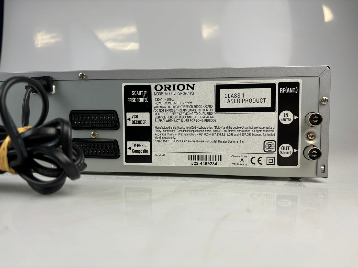 Orion DVD/VR-2961PS DVD / VHS Combi Recorder