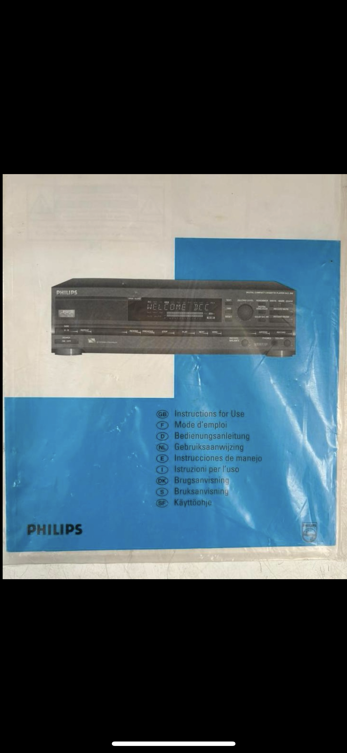 Philips DCC 300 Digital Compact Cassette Player Manual