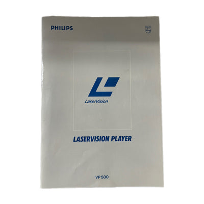 Philips LaserVision Player VP500 User Manual