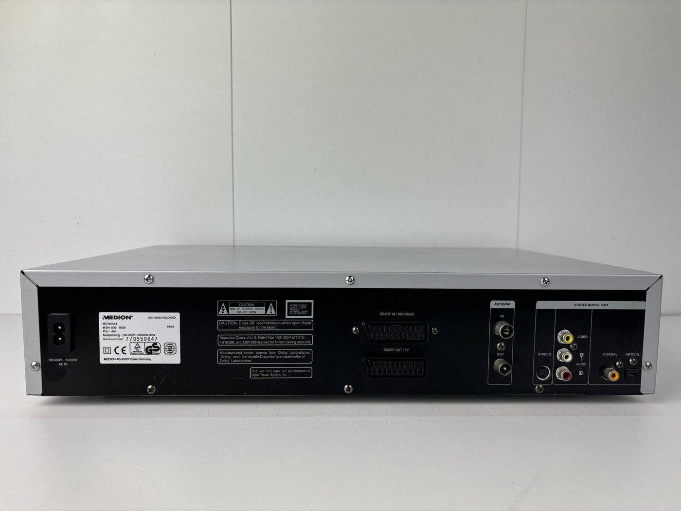 Medion MD 80054 DVD / Video Recorder Combi LEES!