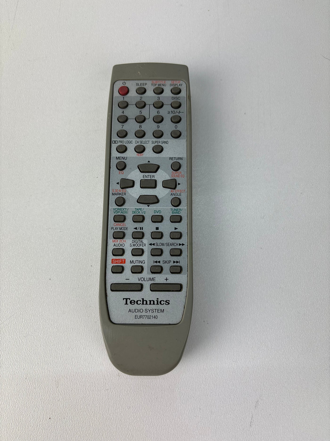 Tecnics eur7702140 Remote Control