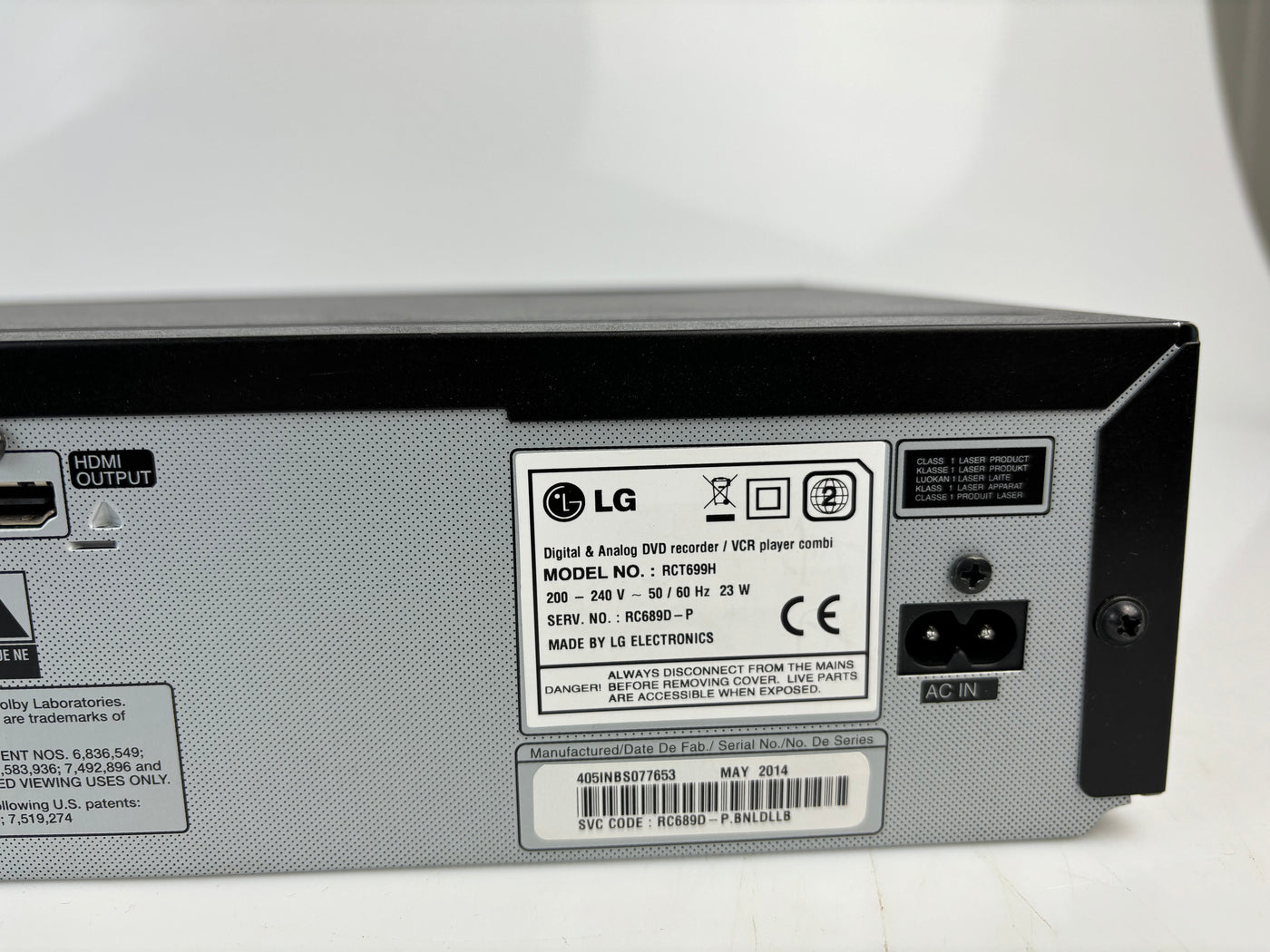 LG RCT699H Video / VHS Combi Recorder Copy VHS TO DVD!