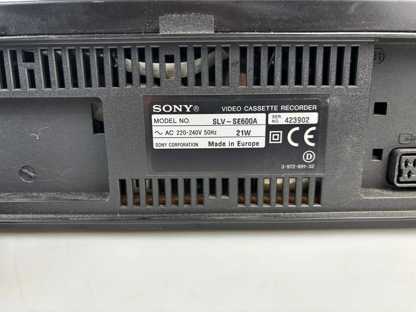 Sony SLV-SE600 Video Cassette Recorder Videorecorder
