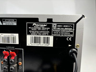 Pioneer VSX-D512 Audio / Video Multi Channel Receiver