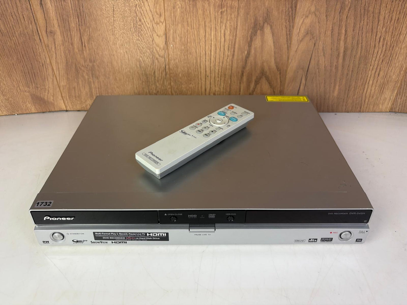 Pioneer DVR-545H DVD Recorder HDD